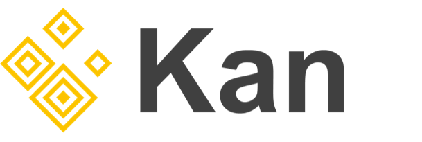 Kan logo sort gul